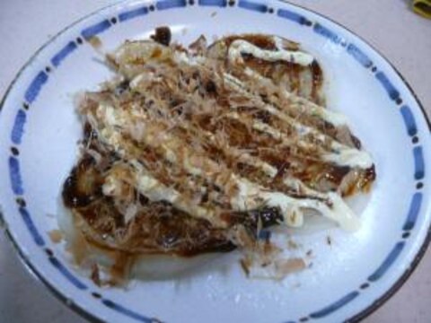 簡単！　お餅でお好み焼きもどき★